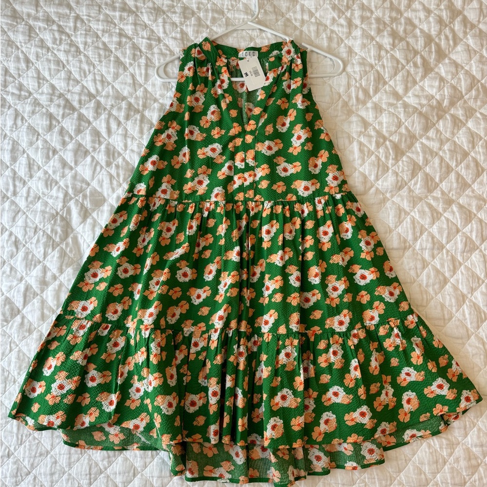 Green Floral Dress